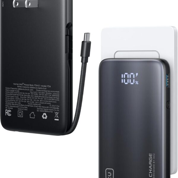 INIU P24-E1 3-in-1 Portable Charger, 45W 10000mAh Power Bank