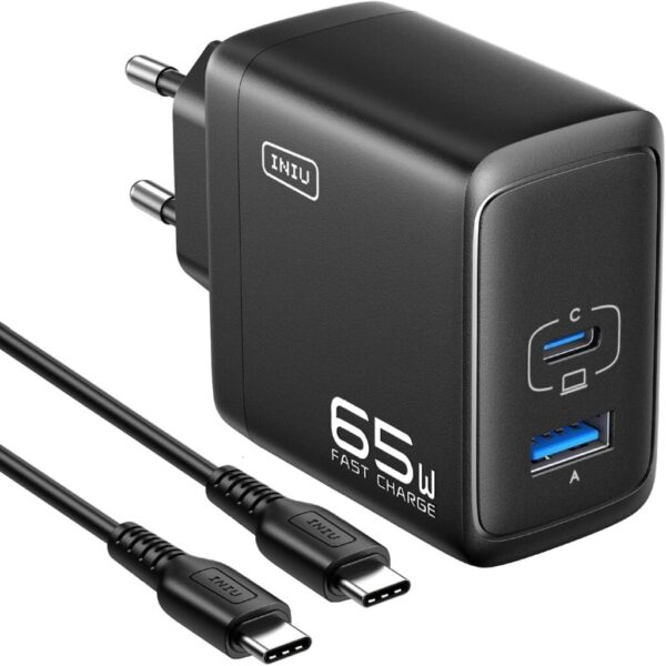 INIU I625 65W 2-Port USB-C +USB-A Charger